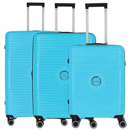 Travelite Orbita Koffer-Set 3-tlg. türkis/ blau/ grau