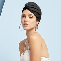 GIVBRO Lange Haar-Badekappe für Damen, plissiert, Badekappe für Erwachsene, elastische Badekappen für Frauen