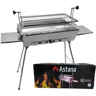 Grillpeter Mangal Edelstahl Astana 2 mm rostfrei Schaschlik Grill Rost verstellbar