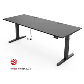 Yaasa Schreibtisch Desk Expert 200 x 80 cm Dunkelgrau/Schwarz