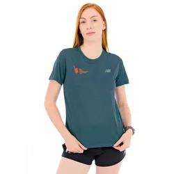 New Balance Leichtathletik NYC Marathon vêtement running femme - Bleu - S