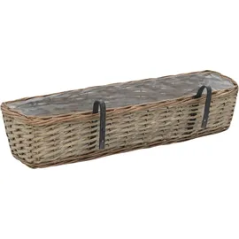 vidaXL Balkon-Blumenkasten 2 Stk. 80 x 15 x 20 cm Braun