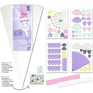 Ludwig Bähr URSUS Schultüten-Bastelsets Schultüten-Bastelset Easy Line "Rainbow"