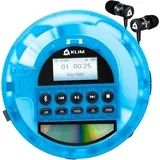 KLIM Nomad CD Player Bluetooth - Tragbarer CD-Player Discman mit langlebigem Akku - Inklusive Kopfhörer - CD-R, CD-RW, MP3 - Mit TF-Reader, Radio FM - Ideal für Autos - Portable CD Player Diskman