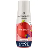 Sodastream Sirup Rote Beeren ohne Zucker, 1x Flasche ergibt 9 Liter Fertiggetränk, Sekundenschnell zubereitet und immer frisch, 440 ml