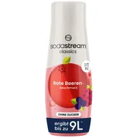 Sodastream Sirup Rote Beeren ohne Zucker, 1x Flasche ergibt 9 Liter Fertiggetränk, Sekundenschnell zubereitet und immer frisch, 440 ml