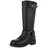 Ital-Design Damen Bikerschuhe Biker Westernstiefel (88577318) Blockabsatz Flache Stiefel in Schwarz schwarz 38 EU