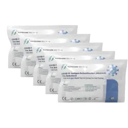 SAFECARE BIO-TECH Safecare Covid-19 Antigen-Schnelltest 5 Stück Nasenabstrich Corona Antigentest