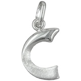 unbespielt Buchstabenanhänger Anhänger Buchstabe C aus 925 Silber 15 x 8 mm kl. Schmuckbox, Silberschmuck für Damen und Herren