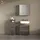 livinity® Midischrank Savuto 30,2 x 96,3 cm Anthrazit Hochglanz/Nussbaum