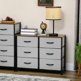 Homcom Sideboard 80 x 62,5 x 30 cm Grau