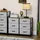 Homcom Sideboard 80 x 62,5 x 30 cm Grau