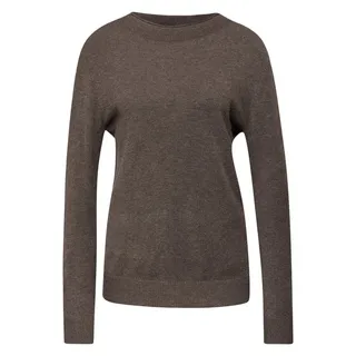 STREET ONE Damen 3015492 Pullover mit Rollkante, Dark Nomad Brown Mel, 40