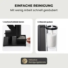 Lemodo Pelletfackel CORE mit Glasröhre  112 cm schwarz