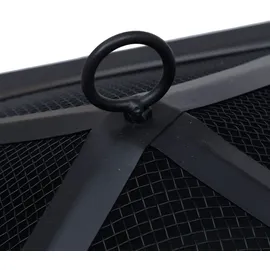 vidaXL Feuerstelle Schwarz 42x42x45 cm Stahl