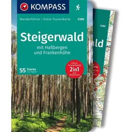 Kompass Wanderführer Steigerwald mit Haßbergen und Frankenhöhe, 55 Touren mit Extra-Tourenkarte