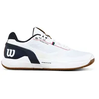 Wilson Rush Pro 5 Sandplatzschuhe - White / Navy Blazer / Gum1A - EU 42 2/3