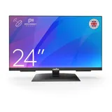 Cello 24′′ LED-Fernseher mit Triple-Tuner und Pitch Perfect Sound ideal für Küche, Schlafzimmer, Kinderzimmer - Schwarz
