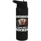 Akkordeon Rockt Handharmonika Rocker Sprüche Akkordeon Stainless Steel Insulated Water Bottle