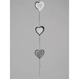 Formano Deko Fensterhänger Herz 80 cm Edelstahl Mobile Girlande