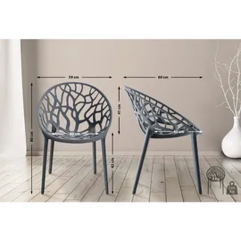 TPFLiving Holle Besucherstuhl 59 x 60 x 80 cm anthrazit 4 St.