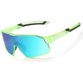 ROCKBROS Polarisierte Fahrradbrille für Kinder von 8–14 Jahren mit UV400-Filter Hellgrün
