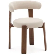 Kave Home 2er Set Kave Home Stuhl Granite Stoff Beige