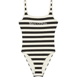 Marc O'Polo Badeanzug Classic Stripes Schwarz/Weiß XS