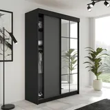 kier furniture Schiebetürenschrank Lamaro 138 x 205 x 59 cm Schwarz/Graphit