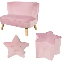 KINDERSOFA 3er-Set rosa / mauve
