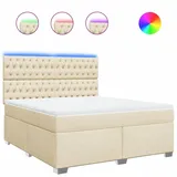 vidaXL Boxspringbett 180 x 200 cm Weiß