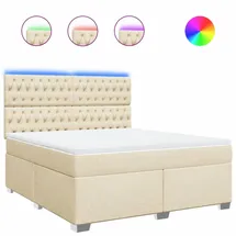 vidaXL Boxspringbett 180 x 200 cm Weiß