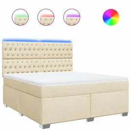 vidaXL Boxspringbett 180 x 200 cm Weiß