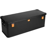 AluBox Alukiste abschließbar E159B - Premium Aluminium Lagerbox 159 Liter - Deckel mit Aluminium Druckguss Stapelecken und Gummidichtung - inklusive Schlösser- schwarz lackiert