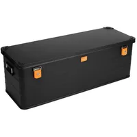 AluBox Aluminium 159 Liter schwarz/orange abschließbar
