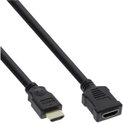 InLine HDMI Verl. - HDMI-High Speed - ST / BU - schwarz - vergoldete Kontakte -