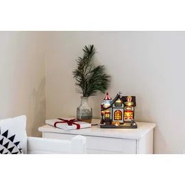 Konstsmide Weihnachtshaus LED Szenerie Popcornfabrik mit Animation