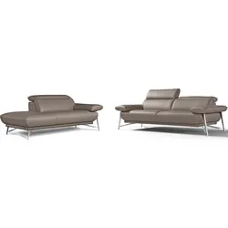 Egoitaliano Polstergarnitur »Anais, Design mit hohem Sitzkomfort für mehr Bequemlichkeit«, Set: bestehend aus Sofa und Ottomane, inkl. Kopfteilverstellung Egoitaliano safari