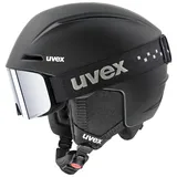 Uvex viti Set - Leichter Skihelm & Skibrille für Kinder - individuelle Größenanpassung - 100% UVA-, B, C Schutz - Black matt 51-55 cm