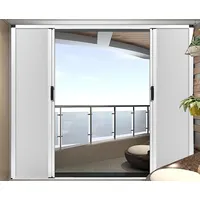 Falttür Falttüren Falttüren Für Den Innenbereich, versenkbare Falttür mit Aluminiumrahmen und Zellstoff, wasserdicht und wärmeisolierend, für Duschkabine, Badezimmer, Küche,Kleiderschrank 180×190cm