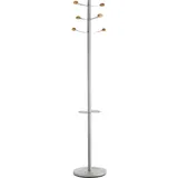 Unilux BOUQUET Garderobenständer, Metall, Metallgrau, 59.3 x 33 x 175 cm