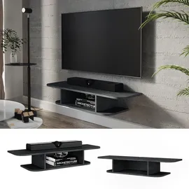 Vicco Lorio TV-Schrank 105 x 18,2 cm Schwarz Beton Holzwerkstoff