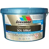 (7,19€/L)Diessner Diescolith Sol Silikat Fassadenfarbe Farbe weiß 12,5L