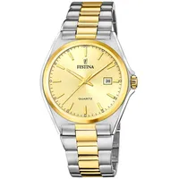 Festina Herrenuhr Klassik F20554/3 Armbanduhr Edelstahl silber gold D2UF20554/3