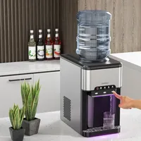 Costway Eiswürfelmaschine, 3 Temperatureinstellungen, heißes, kaltes und kühles Wasser,
