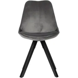 FineBuy Esszimmerstuhl 2er Set Samt Küchenstuhl Modern Schalenstuhl 110 kg