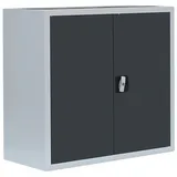 Stahl-Aktenschrank Metallschrank abschließbar Lichtgrau/Anthrazit 750 x 800 x 383 mm 530308