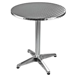 DEMA Bistrotisch Bartisch Ø 60 x 70 cm Silber/Weiß