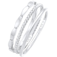Elli Stapelringe Stacking Bandring 3er Set 925 Silber 52 Damen
