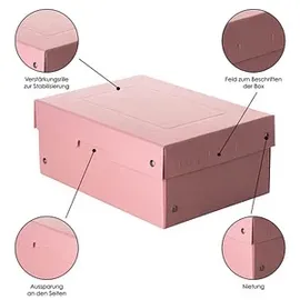 Falken 5 FALKEN PURE Aufbewahrungsbox 1250 Blatt pastellorange, pastellblau, pastellrosa, pastellgrün, pastellgelb 18,0 x 25,0 x 10,0 cm
